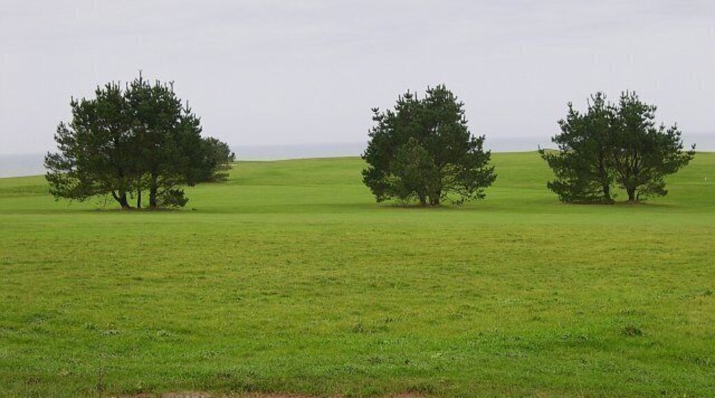Golf Course near Crafthole. Looking over part of a golf course between Crafthole and the sea cliffs.
