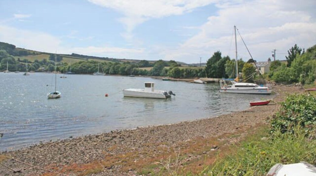 Shoreline at Southdown near Millbrook. Millbrook Lake narrows at Foss Point, centre left, before widening out again as it approaches Millbrook.