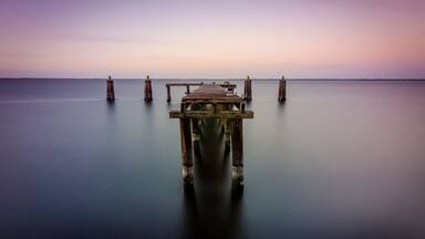 Sanford, FL dock at sunset
