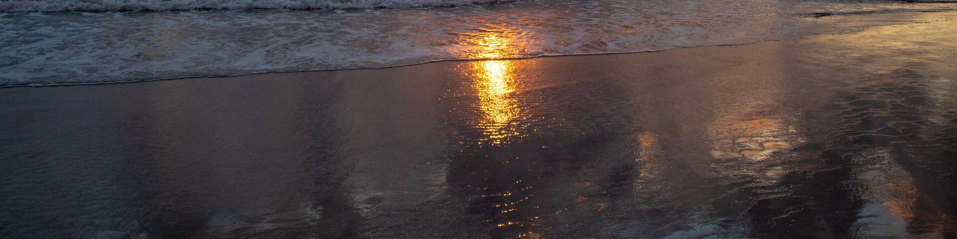 Early morning sunrise on Daytona Beach, Florida.