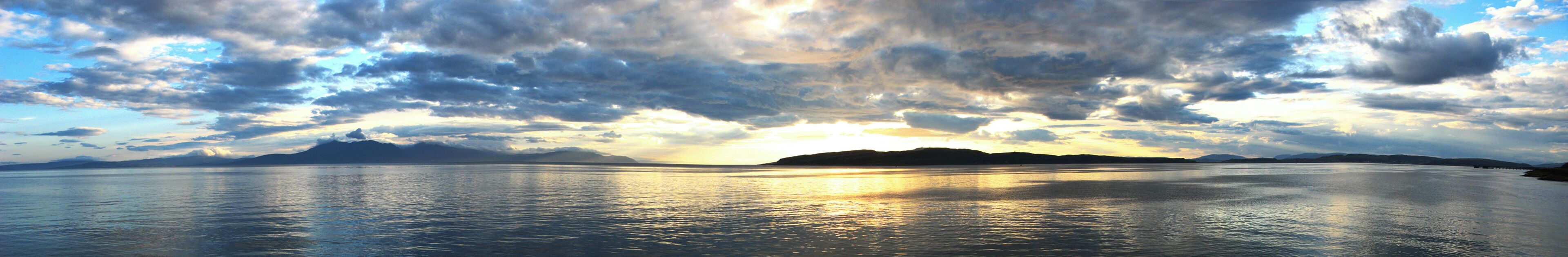 Arran @ Cumbraes Panorama from Portencross Pier
