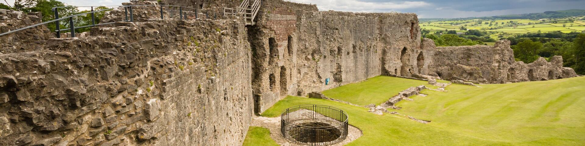 The ruins of Denbigh Castle built in the 13th century by Henry the first as part of his military fortifications to subdue the Welsh. It is now a scheduled ancient monument