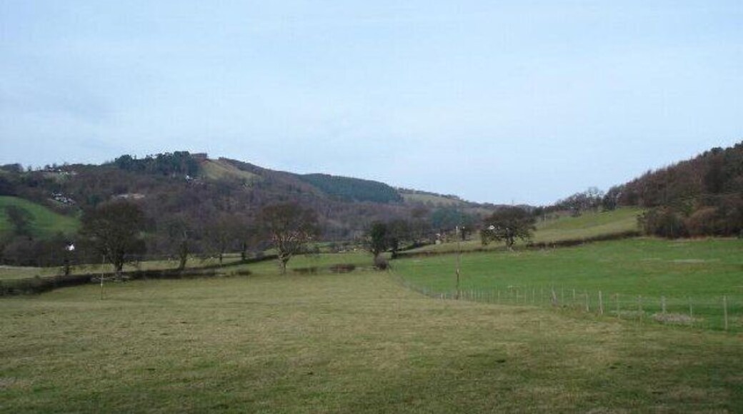 Farmland at Bodfari. Pastureland at Bodfari looking over towards the Clwydian Hills in the distance
