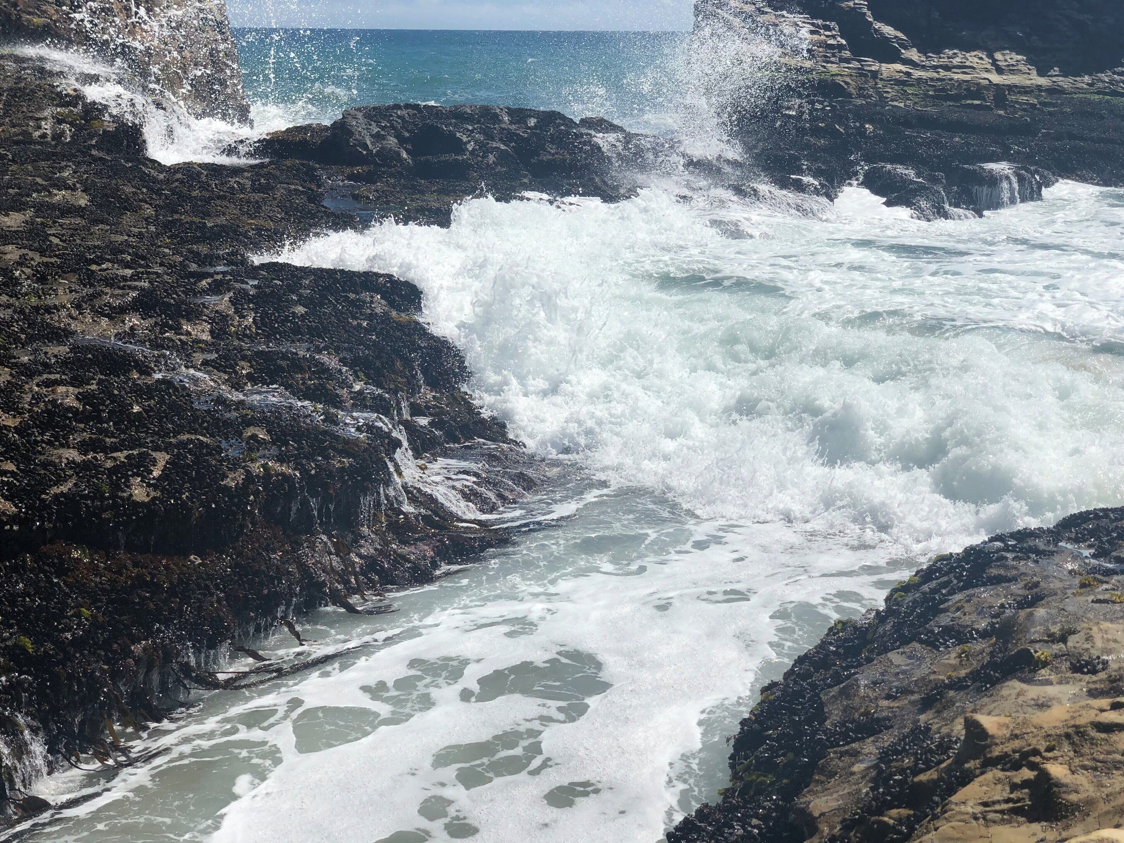 The force of the waves is incredible!