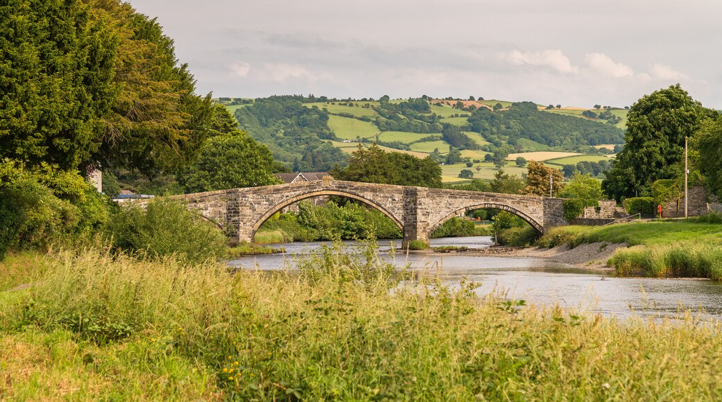 Pont Fawr - bridge over the River Conwy in Llanrwst, Wales, UK