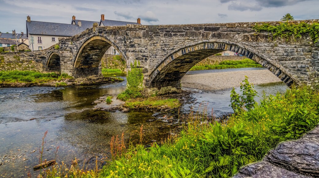 Three Arch Stone Bridge Llanrwst, North Wales, UK.