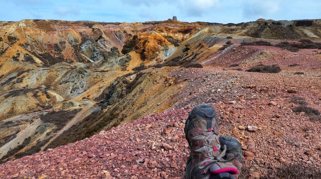 Boots with a view of Parys mountain