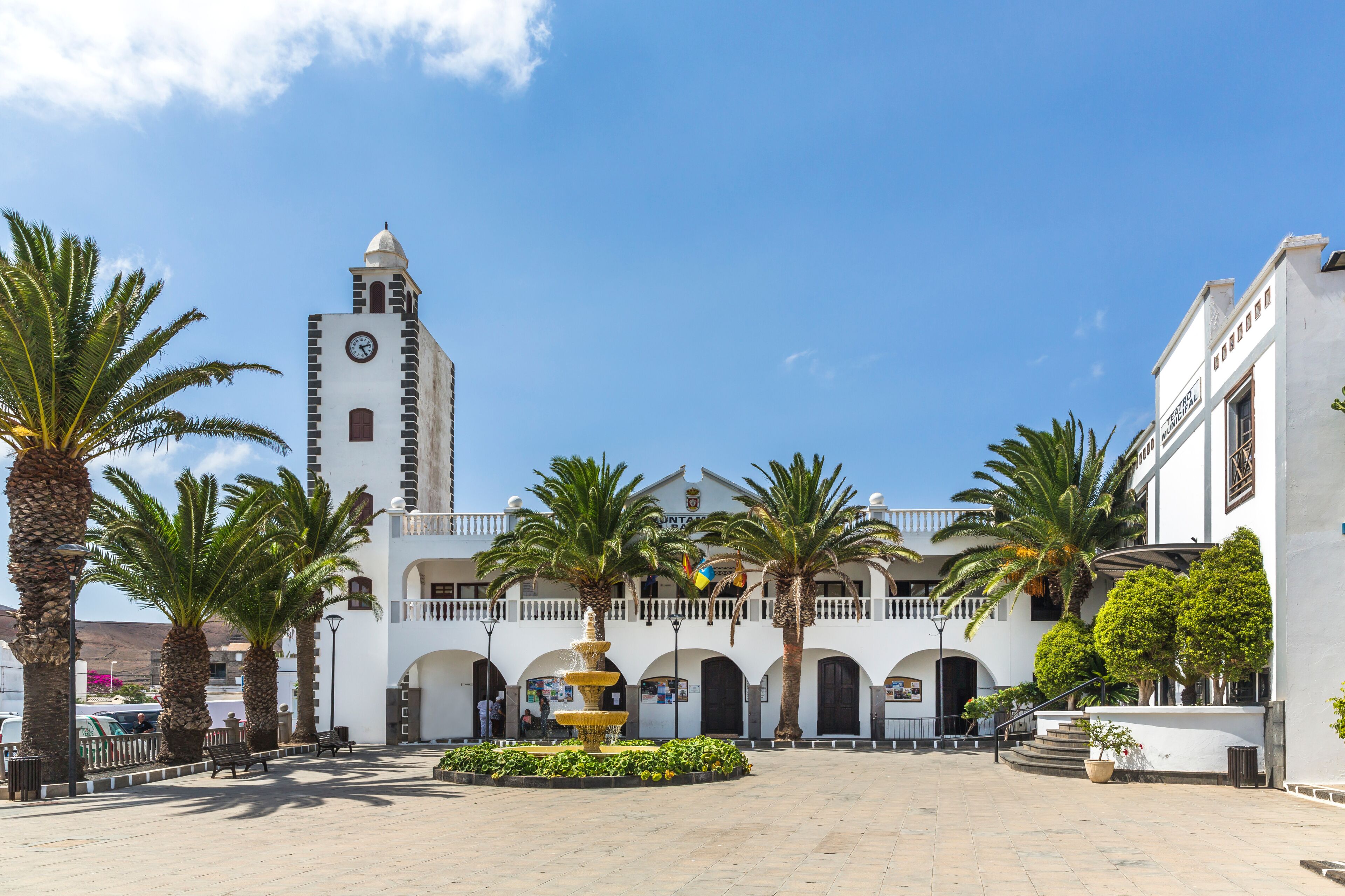 Spain, Balearic Islands, Lanzarote, San Bartalome, Townhall and city theater