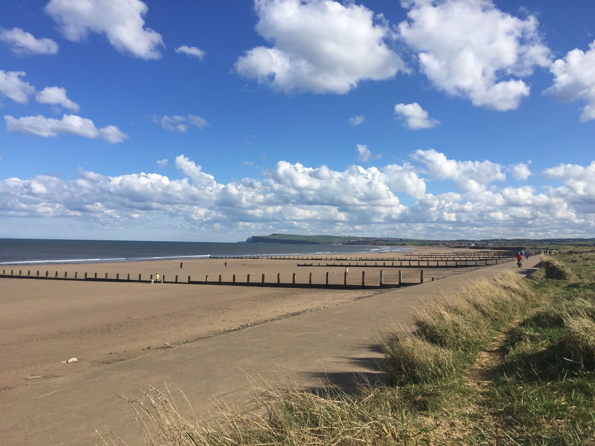 Glorious beach looking from Redcar towards Marske and Saltburn-by-the-Sea.