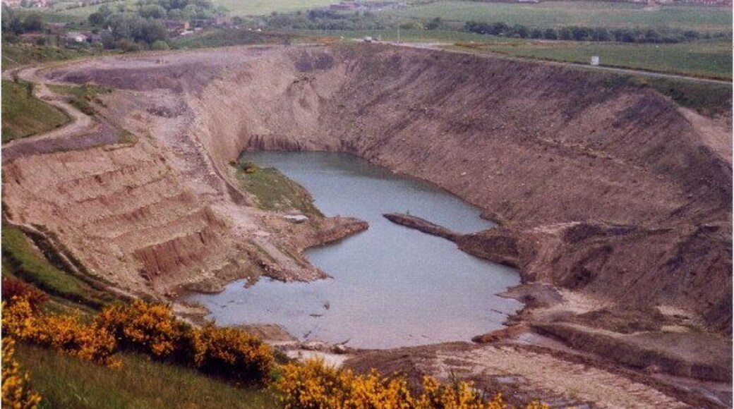 Blaydon quarry. This large pit near the A695 was formerly a source of building sand.This is some distance from the working quarry which is further South over the A695. The pit has been disused for some years. I believe there are plans to fill it with refuse, this may have even begun by now!