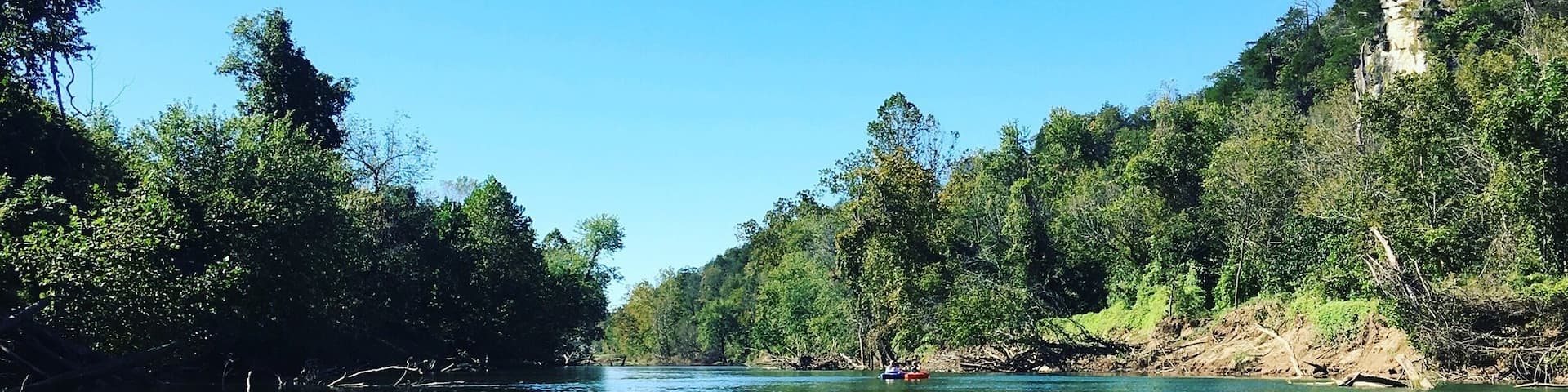 Kayaking down the Big River on a fall day!