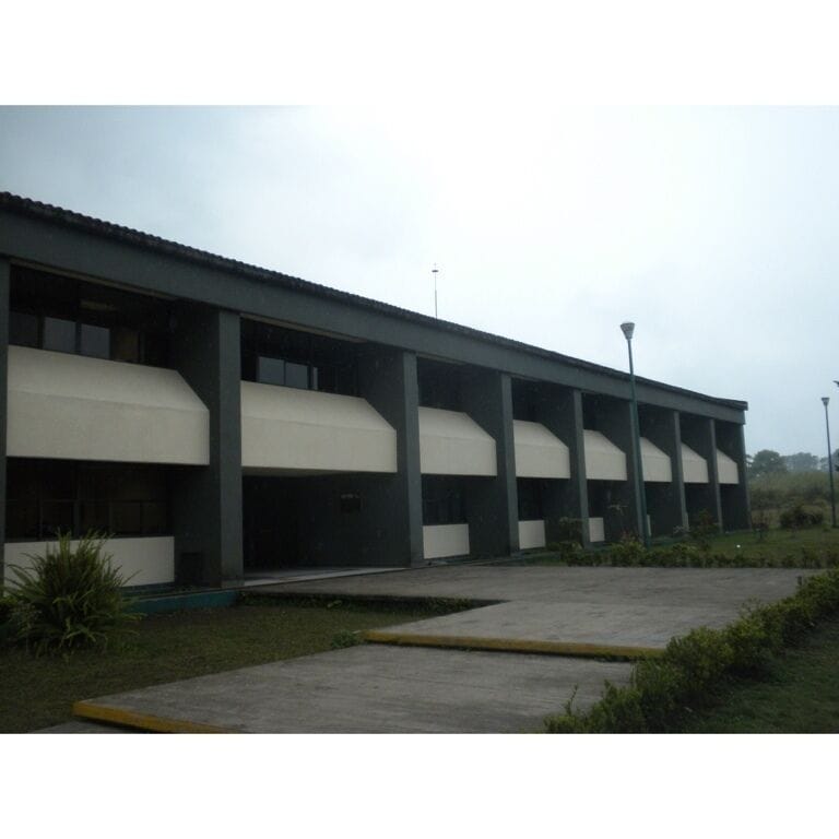 Technical college surrounded by mountains.