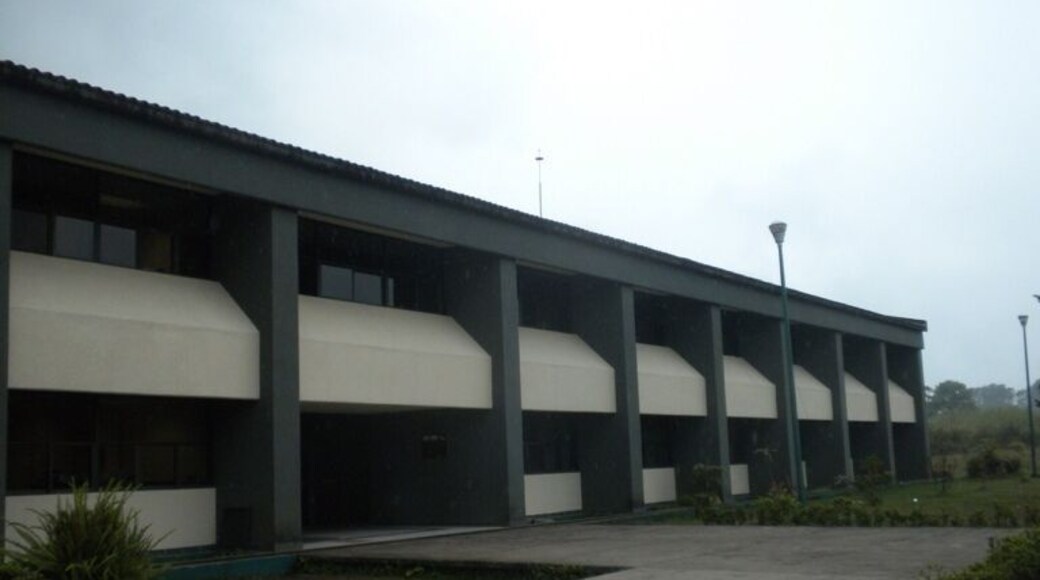 Technical college surrounded by mountains.