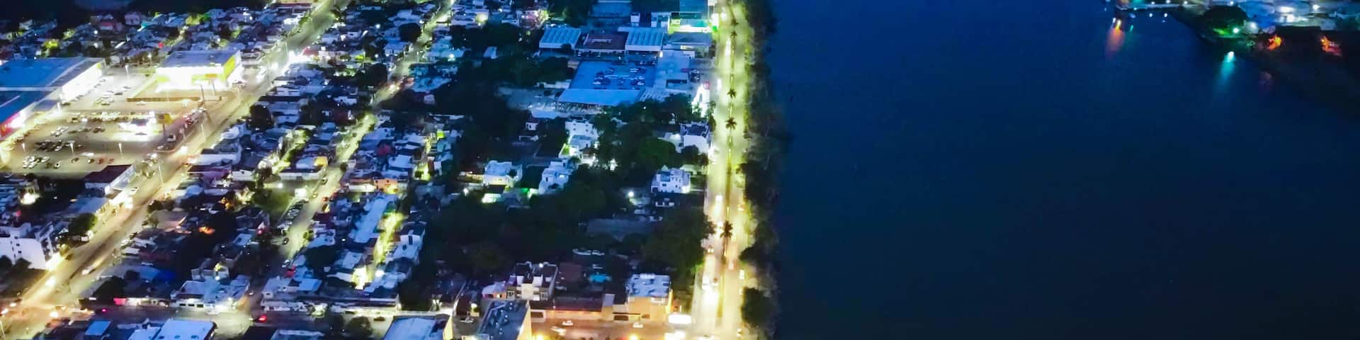 Blue Light over the river