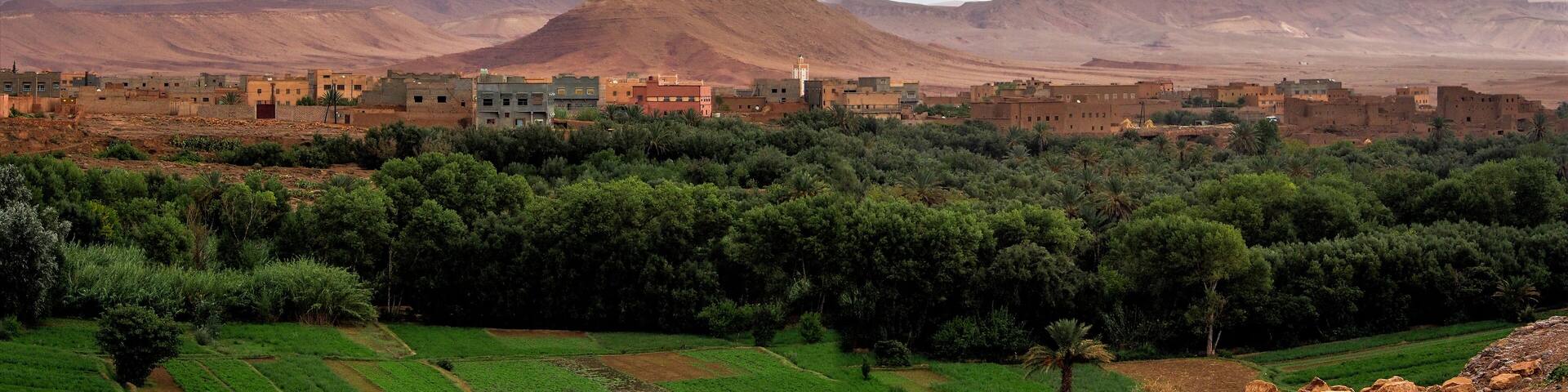 Marokko - Fahrt auf der Straße der Kasbahs von Erfoud ins Dadestal