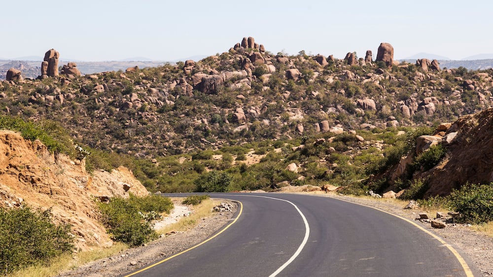 Unusual rock formation in Dakhata valley (valley of marvels) bet