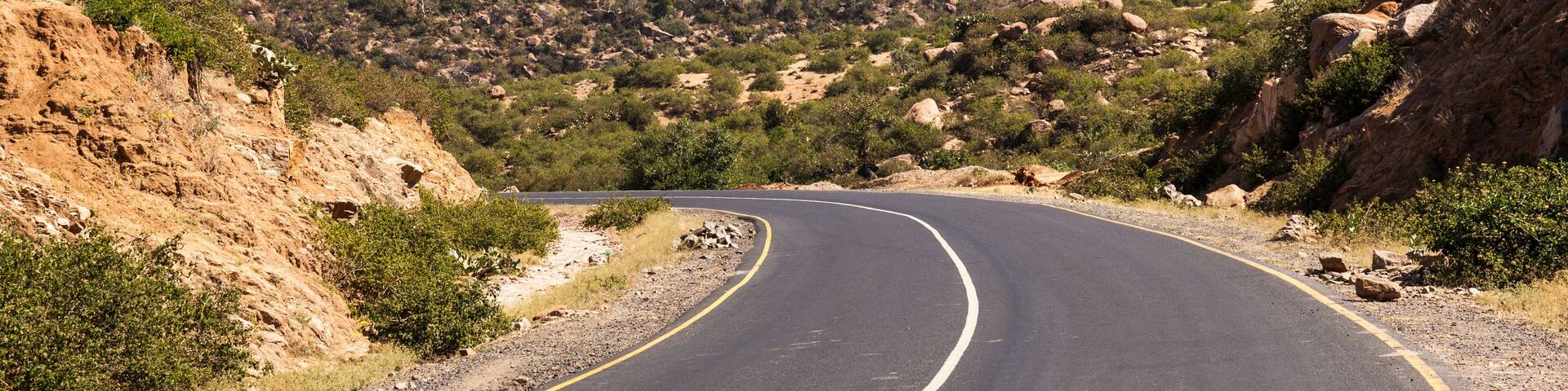 Unusual rock formation in Dakhata valley (valley of marvels) bet