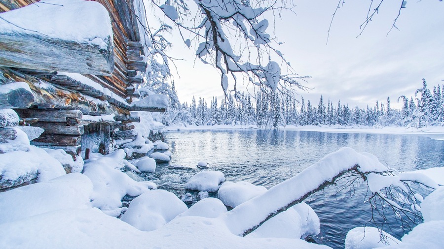 Yllas Ski Resort featuring snow and a lake or waterhole