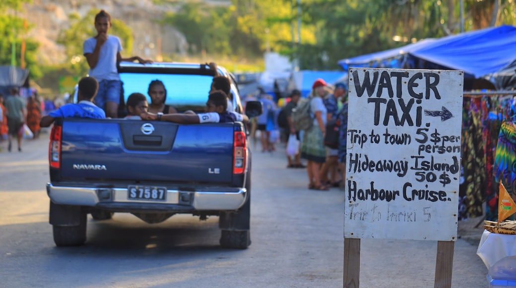 When we arrived in Vanuatu on our P&O cruise the heat was very heavy we spent our morning lazing by the ships pool and ventured into port after 1pm the heat was starting to cool and we were advised by friends to take a water taxi to town and it was a relaxing pretty way to head to the city to explore