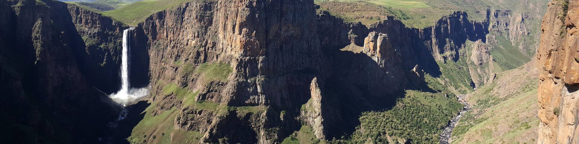 Panoramic scenery of the Maletsunyane Falls