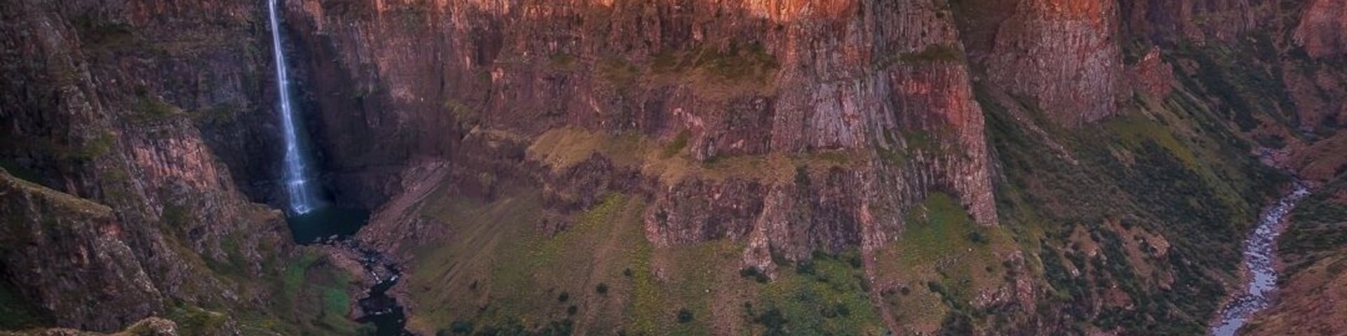 Maletsunyane Falls
The 'Place of Smoke' was named after a French missionary reported the waterfalls existence in 1881, and is the highest single-drop waterfall in Africa, with a flow of water falling 192 m.
