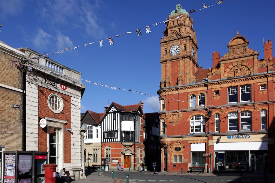 CYBYK0 Town Centre, Newtown, Powys, Wales, UK.