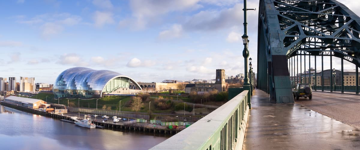 Panoramic of Newcastle and Gateshead quayside