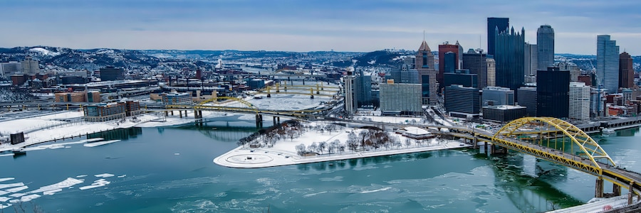 Winter's Embrace on the Three Rivers