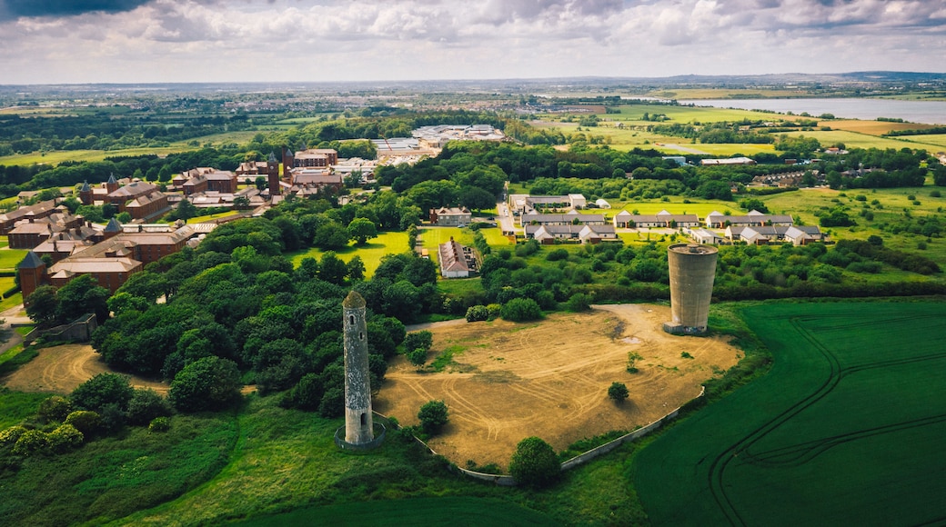 Landscape aerial view of Donabate region in Dublin, Ireland.