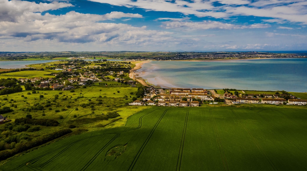 Landscape aerial view of Donabate region in Dublin, Ireland.