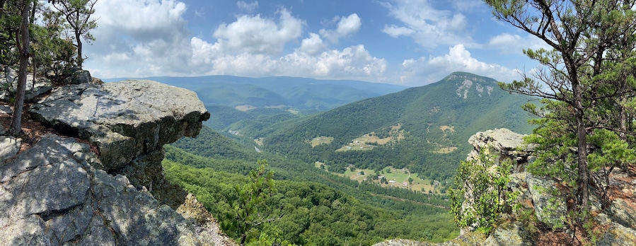 Chimney Tops via North Fork Mountain - Cabins, WV