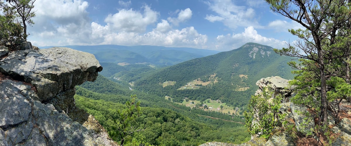Chimney Tops via North Fork Mountain - Cabins, WV