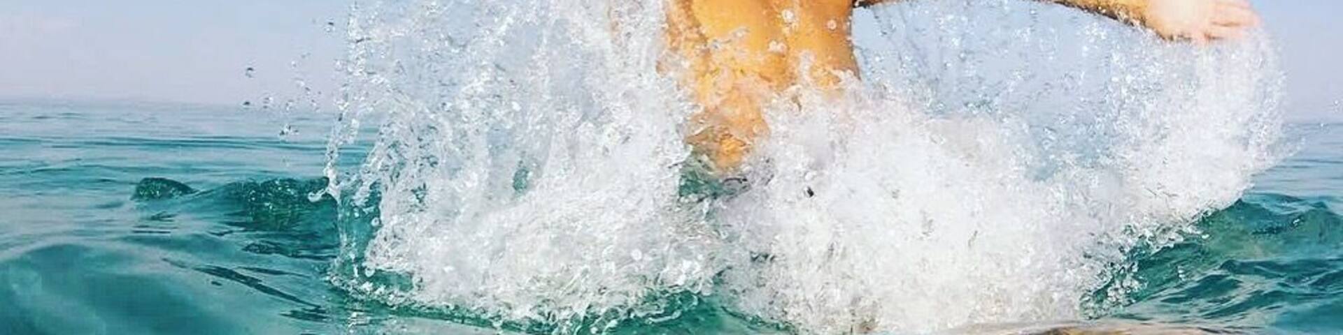 Butterflying the crystal blue waters of Chalkidiki, Greece. Specifically in the area of Poluchrono, only 35 meters away from the coast you may find dolphins to accompany you during your swimming adventures! #LifeAtExpedia