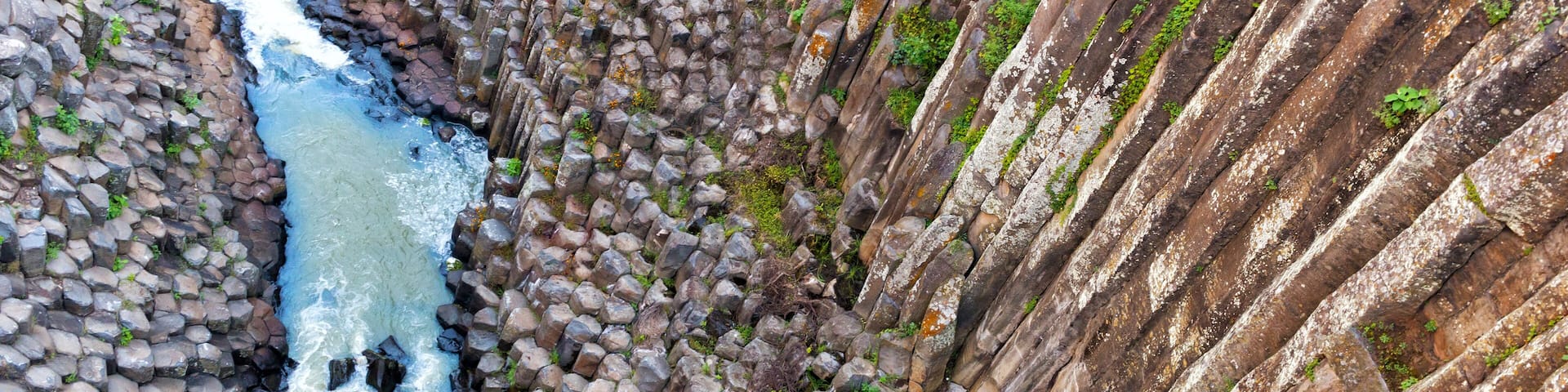 Basaltic Prisms of Santa Maria Regla. Mexico