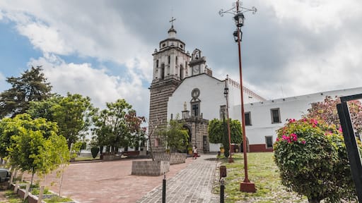 Details and angles of the main church in the municipality of Zinapecuaro, Michoacan, Mexico.