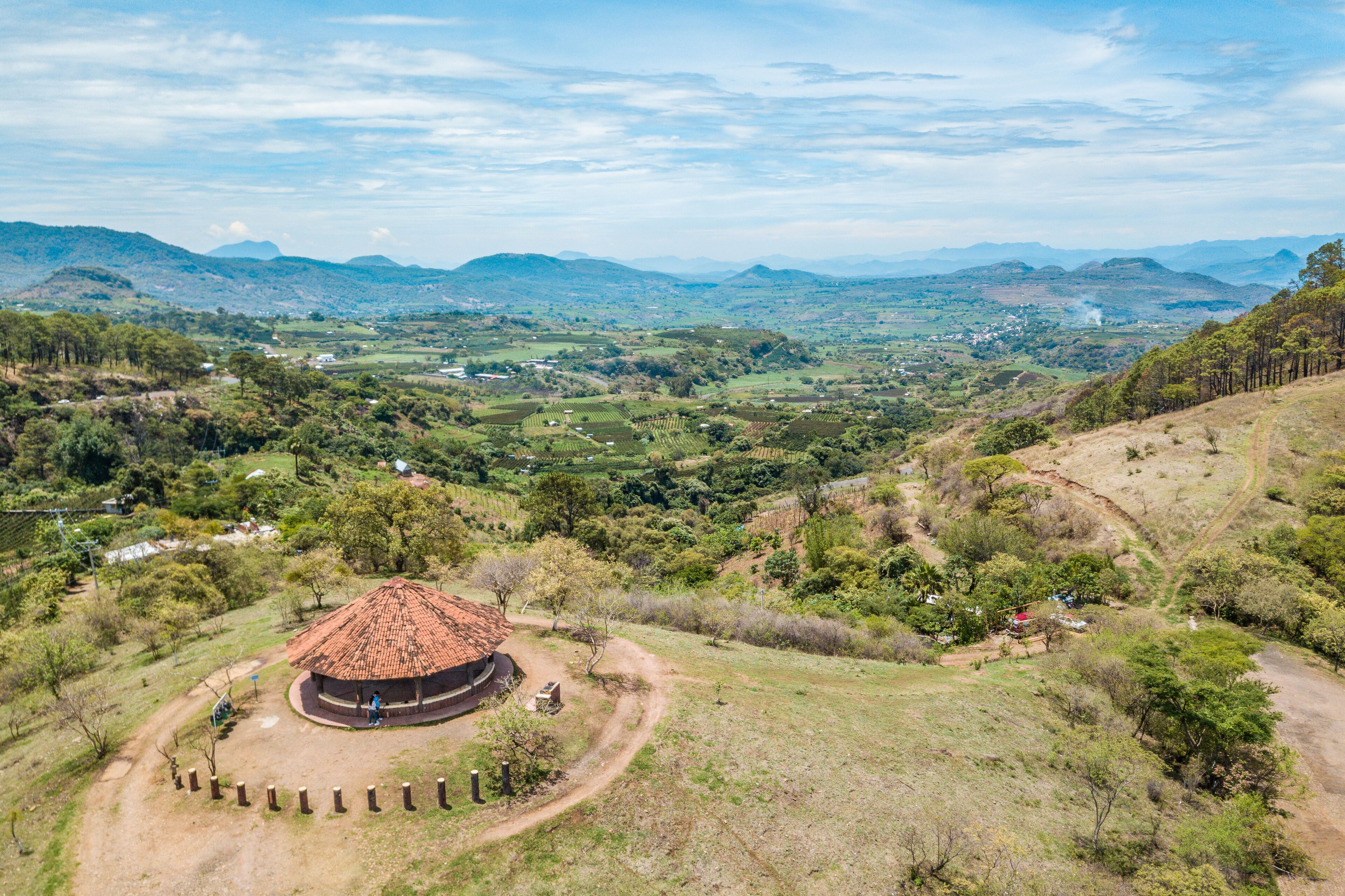 Beautiful volcanic landscape near Tacambaro Magic Town in Michoacan, Mexico 