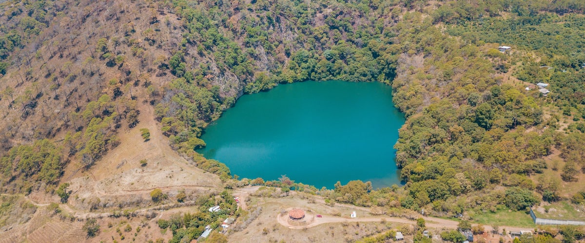Beautiful Volcanic Pool near Tacambaro Magic Town in Michoacan, Mexico