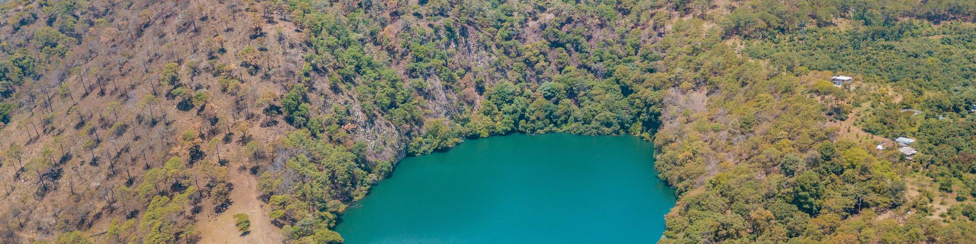 Beautiful Volcanic Pool near Tacambaro Magic Town in Michoacan, Mexico
