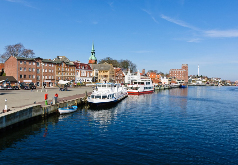 Cruise port in Kappeln on the Schlei