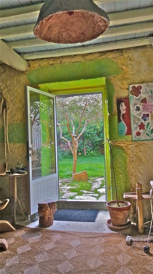 Deep in the heart of the old Portuguese village of Proença is this brightly painted home decorated with paper mâché lampshades and handcrafted wooden furniture. Walking in feels nothing less magical than stepping into your favourite Van Gogh painting.