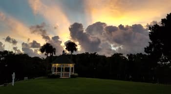 Beautiful grounds surrounded by water