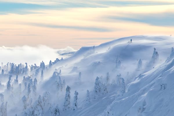 Kvitfjell Ski Resort showing mountains, landscape views and mist or fog