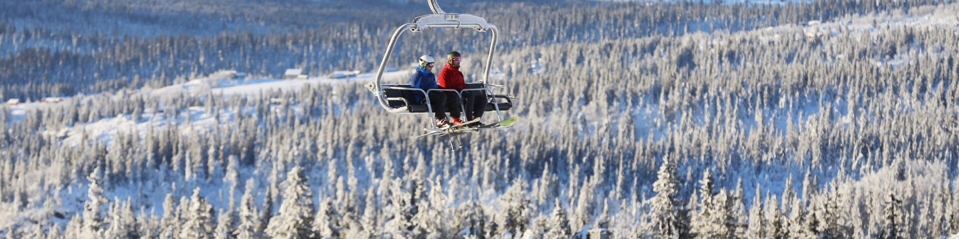 Kvitfjell featuring snow, a gondola and landscape views