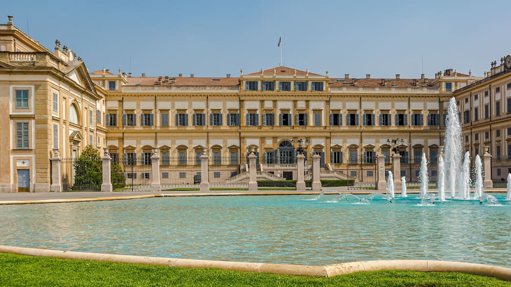 Royal Villa of Monza (Villa Reale), Milano, Italy. The Villa Reale was built between 1777 and 1780 by the imperial and royal architect Giuseppe Piermarini.