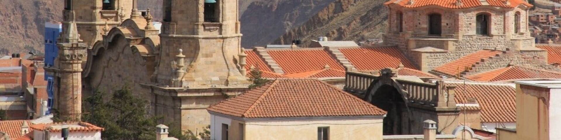 Famous for its Cerro Rico, a 'Rich Hill' full of silver (although deposits are dwindling now), travellers often stop here simply to experience a tour of the city's mines.
However, PotosĂ actually has a very attractive historical centre with a wealth of colonial architecture to marvel at and photograph.
It's well worth spending a few days here, but pack your oxygen tank (or alternatively plenty of coca leaves!); PotosĂ is reportedly the highest city in the world, with an altitude of 4070 metres above sea level.