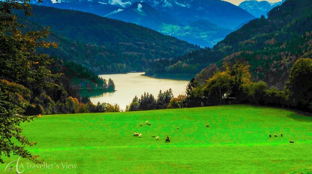 This is one of the beautiful landscape views I found while cycling the Salz & Seen Tour outside Salzburg,