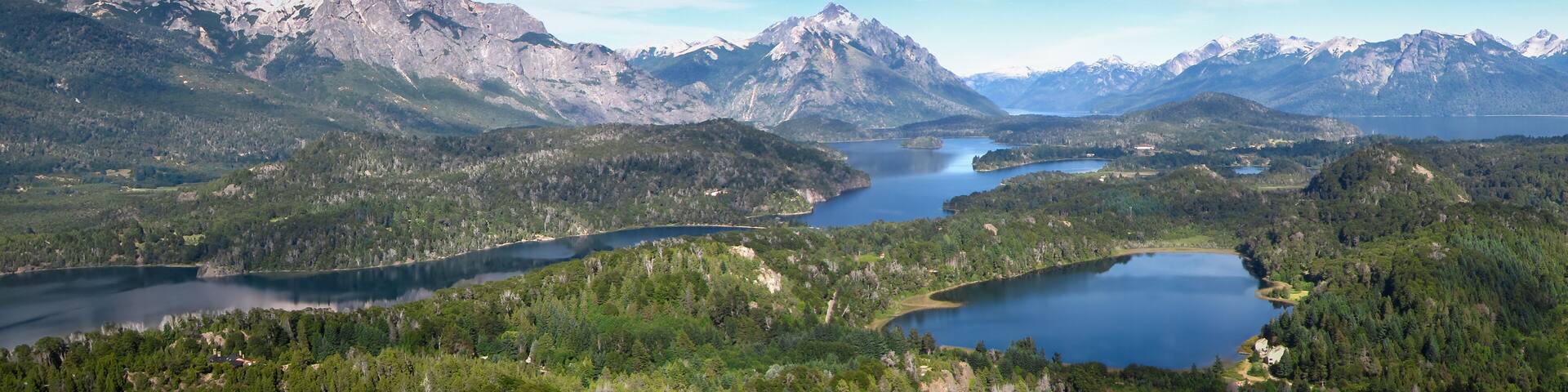 Amazing panoramic view from Cerro Campanario, San Carlos de Bariloche, Argentina, Patagonia, South America