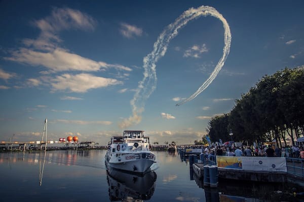 By coincidence on the day of our visit the Masury Air Show 2017 was taking place over the lake at the "sailing capital of Poland".
