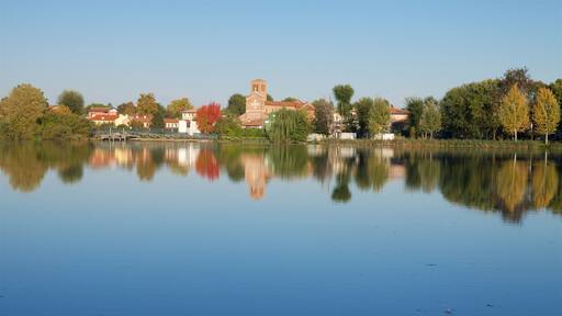 Lago sul Fiume SIle, Quinto di Treviso, Italia , Veneto, campagna rilassante