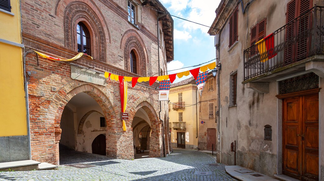 Views of the old city centre of Cocconato, small village in the Monferrato (Italy, Piedmont Region, Asti Province). This area is world famous for its valuable red wines and is UNESCO Site since 2014